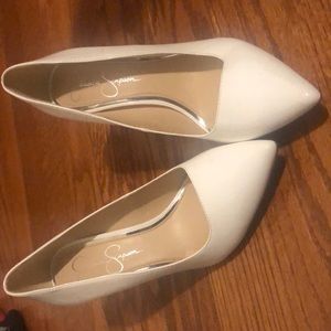 White Jessica Simpson Heels